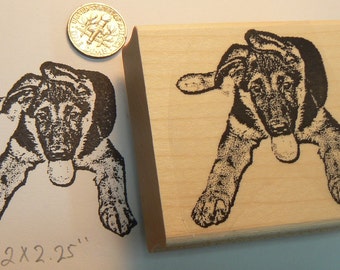 German shepherd rubber stamp P11