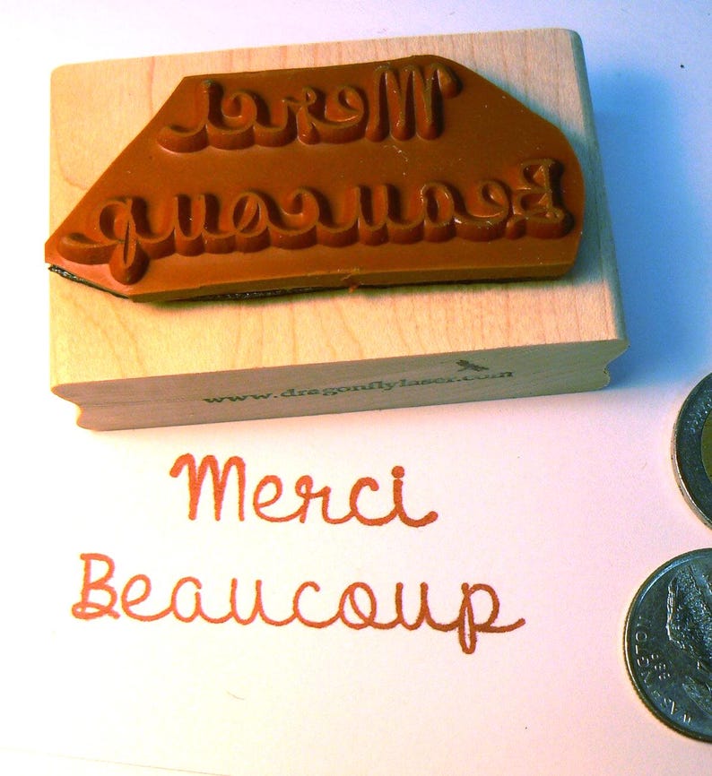 Merci beaucoup. rubber stamp P62 image 2