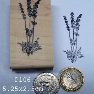 P106 Sello goma flores pequeñas lavanda