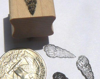 P24 Miniature seashell rubber stamp WM and deep etched
