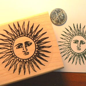 Sun - Celestial rubber stamp P34