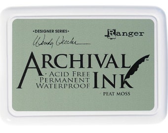 Archival ink Peatmoss great for fabrics
