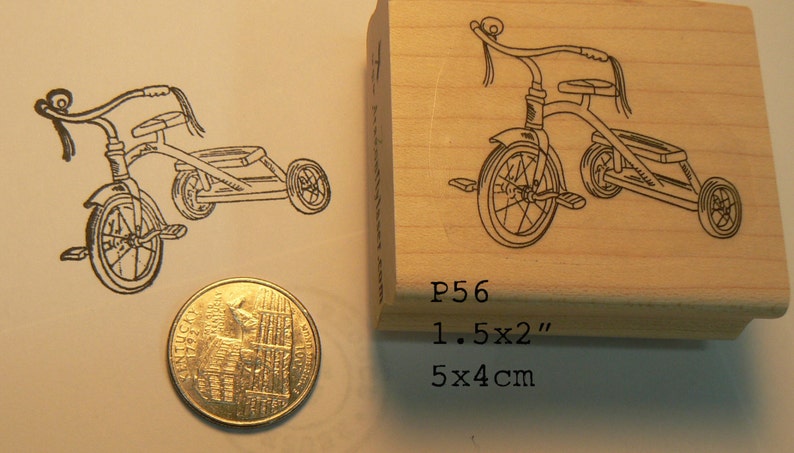 P56 tricycle rubber stamp image 1