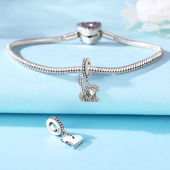 パンドラ925シルバーDIYジュエリーチャームハートペンダント