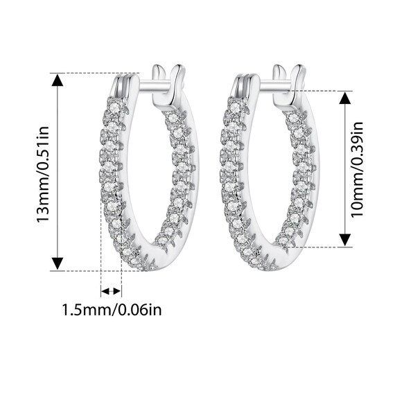 Orecchini in argento con zirconi bianchi rotondi 11016.1