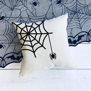 Halloween Pillow Cover // Decorative Halloween Pillow // Spider Pillow Cover // Halloween Spiderweb Pillow Cover // Unique Halloween Pillow