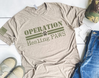 Operation Healing Paws Unisex Shirt / Military Support Shirt / Military Tee / Veteran Support Tee / OHP Camo Design