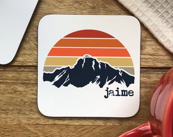 Personalized Mountain Coaster, Custom Mountain Coaster, Custom Coaster, Adventure Coaster, Drink Coaster, Housewarming Gift, Graduation Gift