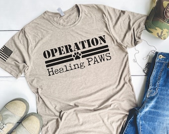 Operation Healing Paws Unisex Shirt / Military Support Shirt / Military Tee / Veteran Support Tee / OHP Black Design