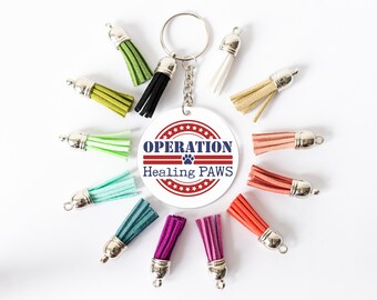 Operation Healing PAWS Keychain Tag / Military Support Keychain / Veteran Support Tag / Patriotic Keychain / Camo Keychain / Bag Tag / Fob