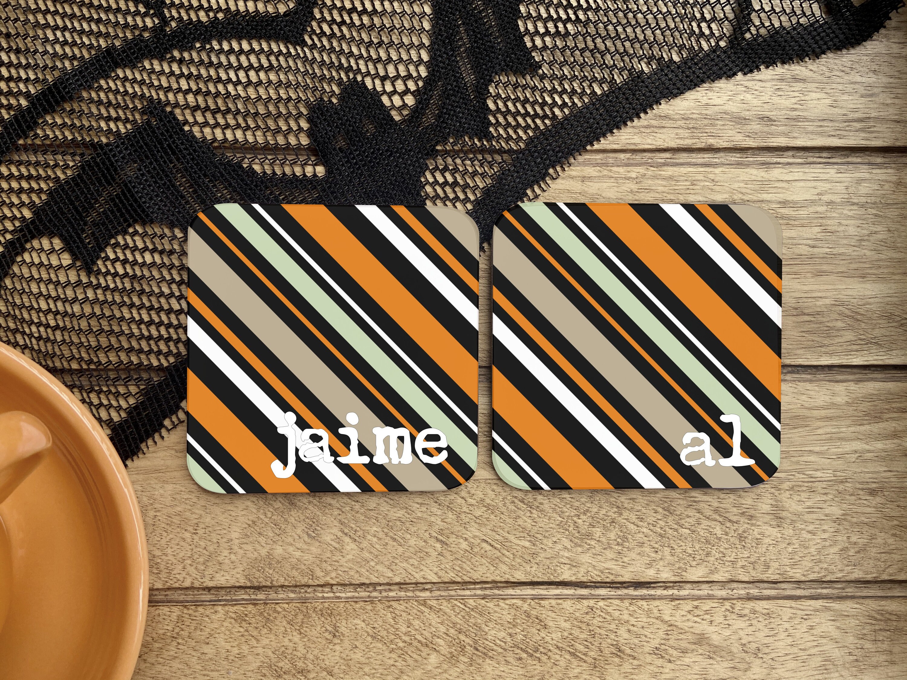 Personalized Halloween Coaster Custom Halloween Coaster Etsy