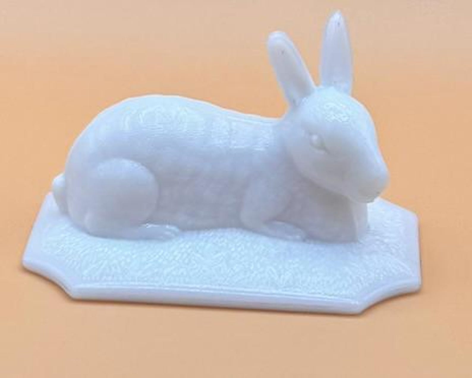 RARE Vintage 1950s Westmoreland Milk Glass Rabbit With Lid Butter or ...
