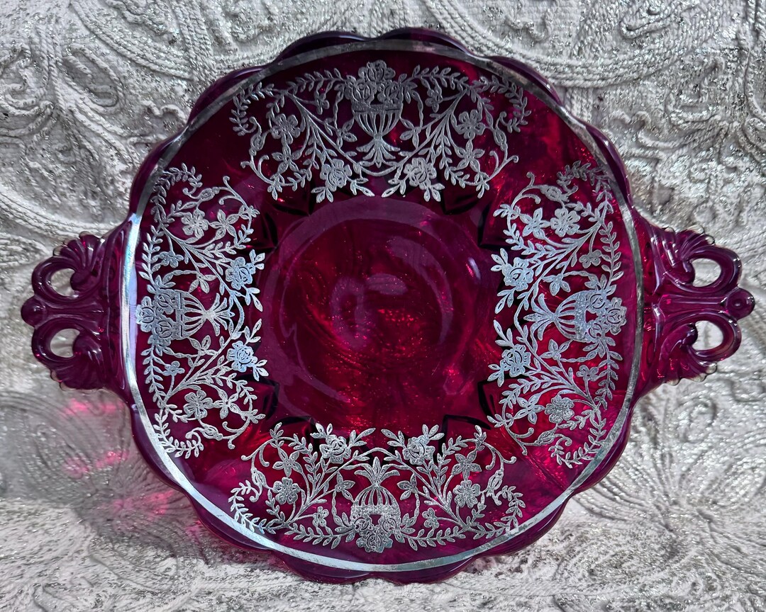 Ruby Plate Vintage 1930s Ruby 9
