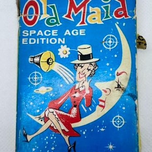 Cartes de collection RARE vintage des années 1960 Old Made Space Age Edition, jeux de cartes Russell bilingues anglais et français fabriqués au Canada