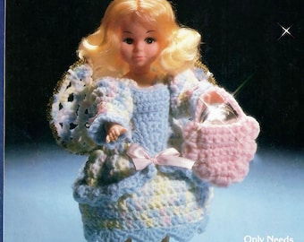 Vintage Crochet Tooth Fairy Doll Clothes Pattern: 9.5" Doll Outfit (PDF Download)