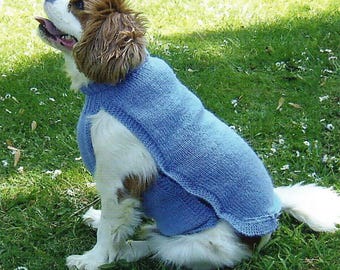 Easy Plain Or Cabled Dog Coat & Pet Blanket DK Aran Knitting Pattern PDF Download