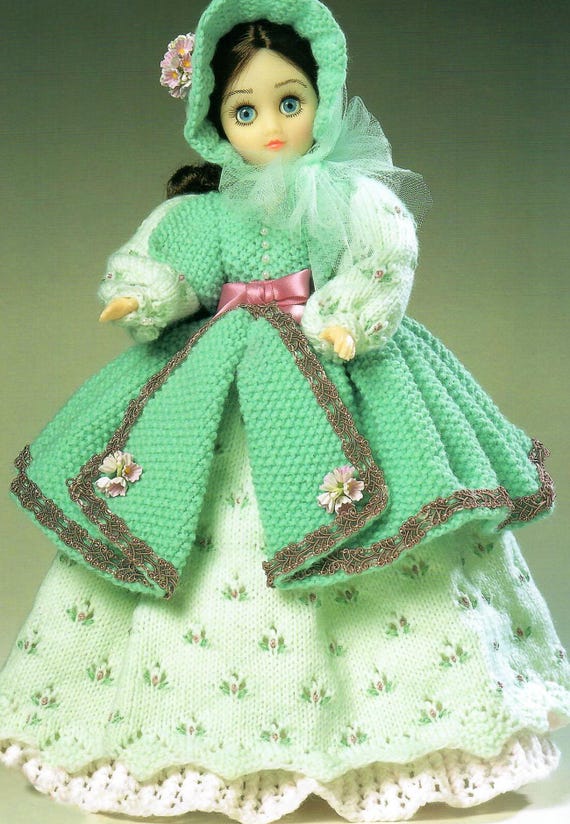green emerald velvet dress Victorian Romance Doll Dress main image 1