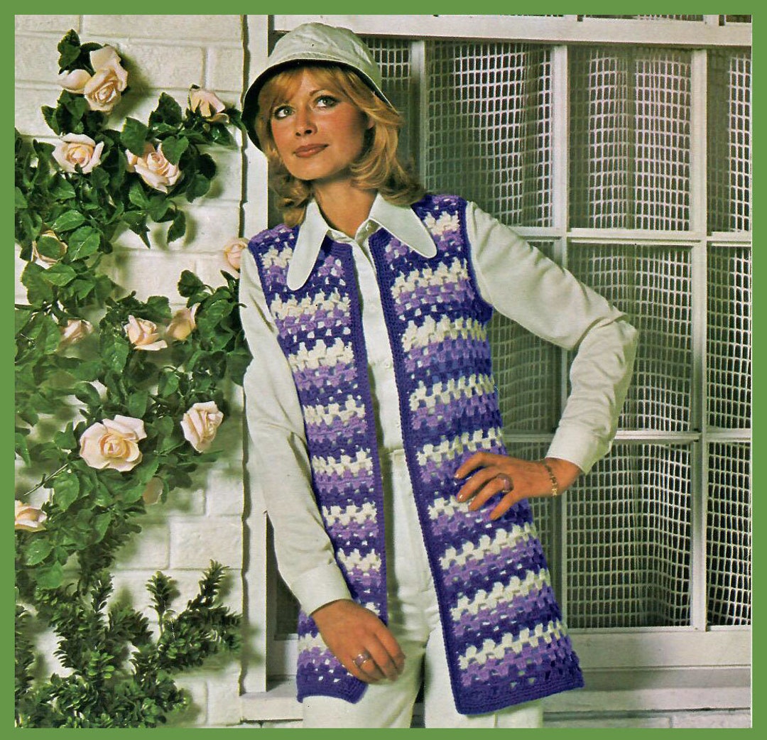 Romantic 1970s Crochet Cardigan