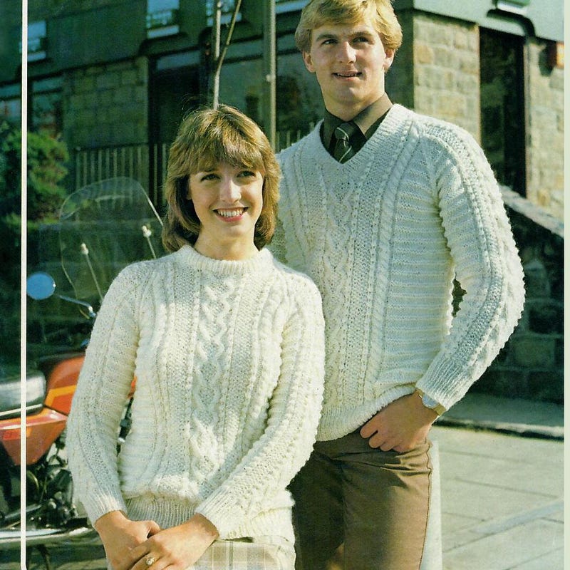 Men's Plus Size Vintage Patterned Cable Knit Sweater main image 0