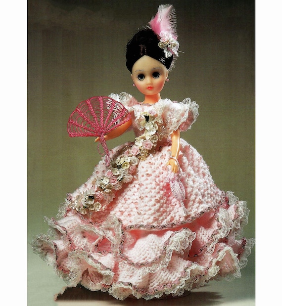 Vintage Layered Princess Doll Dress Bag and Fan Textured Pretty Heirloom Doll  Outfit DK 8 Ply Vintage Knitting Pattern PDF Instant Download - Etsy Israel
