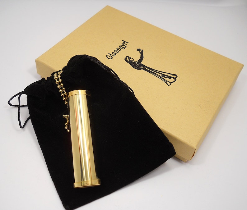 Mini Kaleidoscope Necklace Necklace Kaleidoscope Gold Brass | Etsy