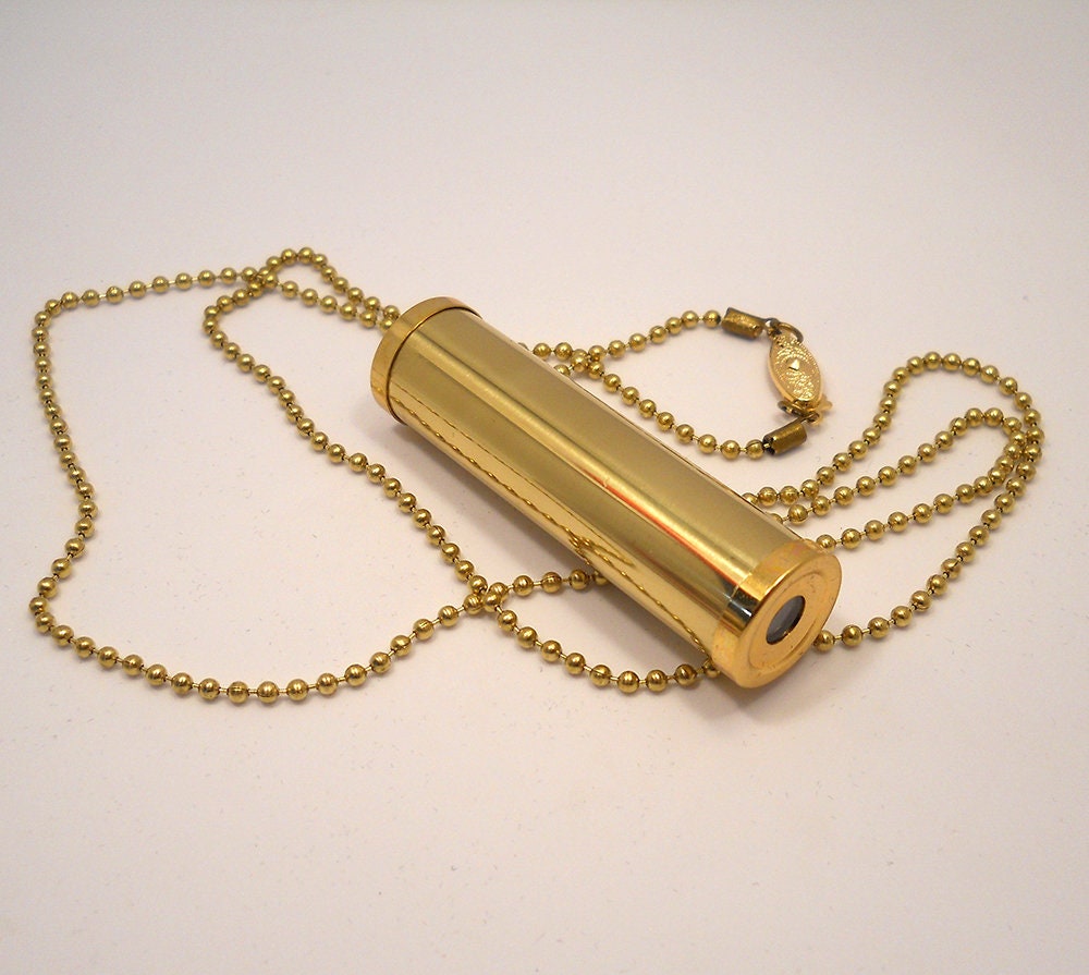 Mini Kaleidoscope Necklace Necklace Kaleidoscope Gold Brass | Etsy