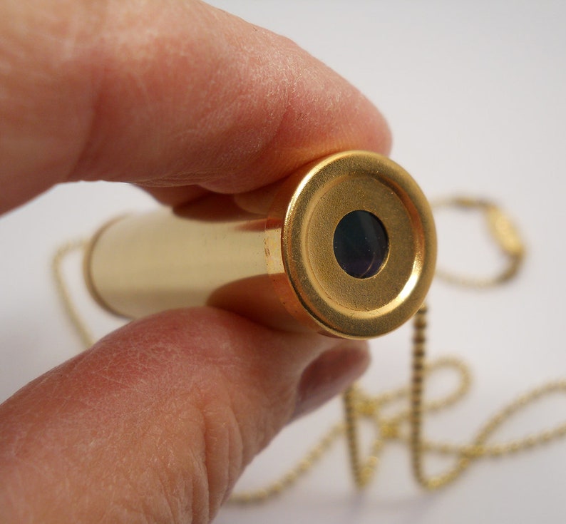 Mini Kaleidoscope Necklace Wearable Kaleidoscope Gold Brass | Etsy