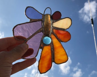Stained Glass Prism Flower Suncatcher Season/'s Cheer