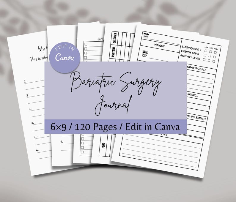 Bariatric Surgery Journal PDF Instant Printable Dowload, Gastric Sleeve ...