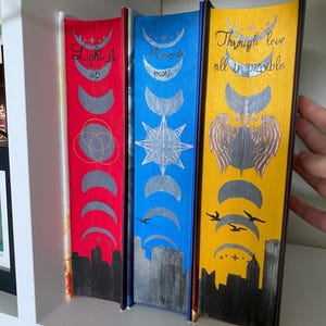 Crescent City Set | Custom Painted Hardcovers | Sprayed Stenciled Edges