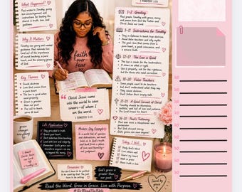 1 Timoteüs 1 Werkboek Bijbelstudie | Christian Women's Faith Journal (digitale download pdf)