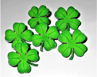 Shamrock Push Pins, St. Patrick's Day Decor, Irish Themed Pins, Hand Painted Pins, Cork Board Tacks, Decorative Push Pins, Good Luck Pins