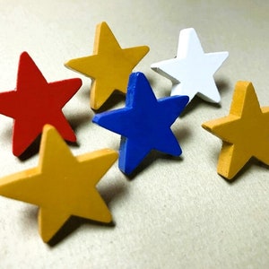 Push Pins, Gold & Silver Stars, Star Pushpins, Push Pin of Star