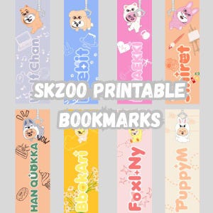 Skzoo digital / printable bookmarks