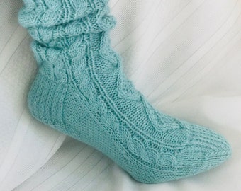 SALE! Cotton Scrunch Socks in Aqua Blue