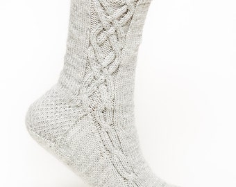 PATTERN ONLY Double Cross Side Cable Socks