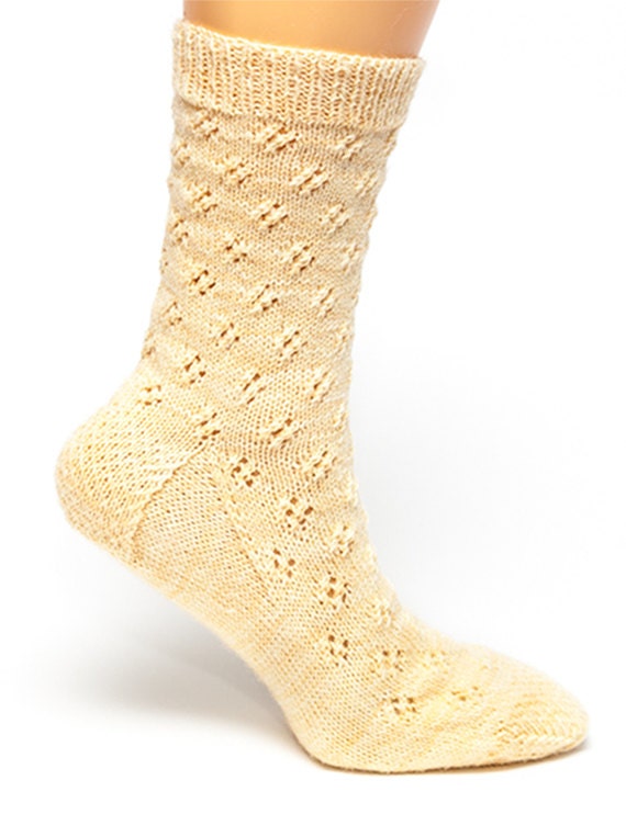 PATTERN ONLY Eyelet Lace Socks to Knit Etsy