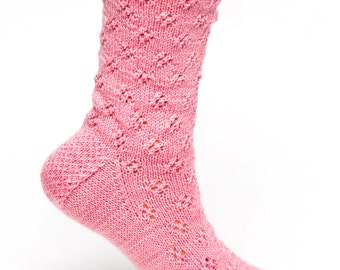 PATTERN ONLY: Eyelet Lace Socks to Knit