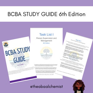NEW! BCBA 6th Edition Task List I Study Guide