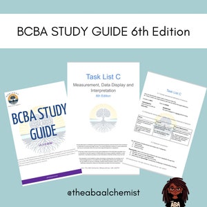 NEW! BCBA 6th Edition Task List C Study Guide