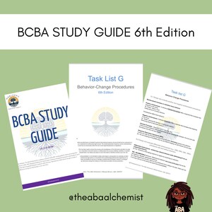BCBA 6th Edition Task List G Study Guide