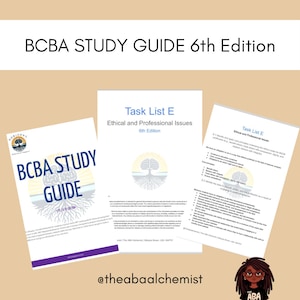 NEW! BCBA 6th Edition Task List E Study Guide