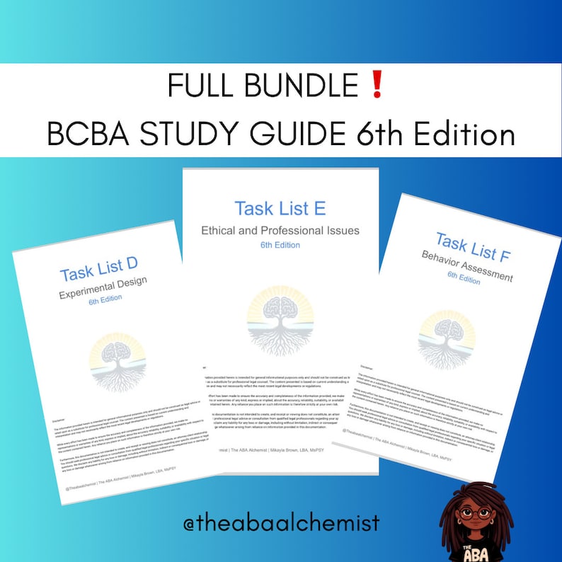 NEW! Full BCBA 6th Edition Study Guide - Etsy