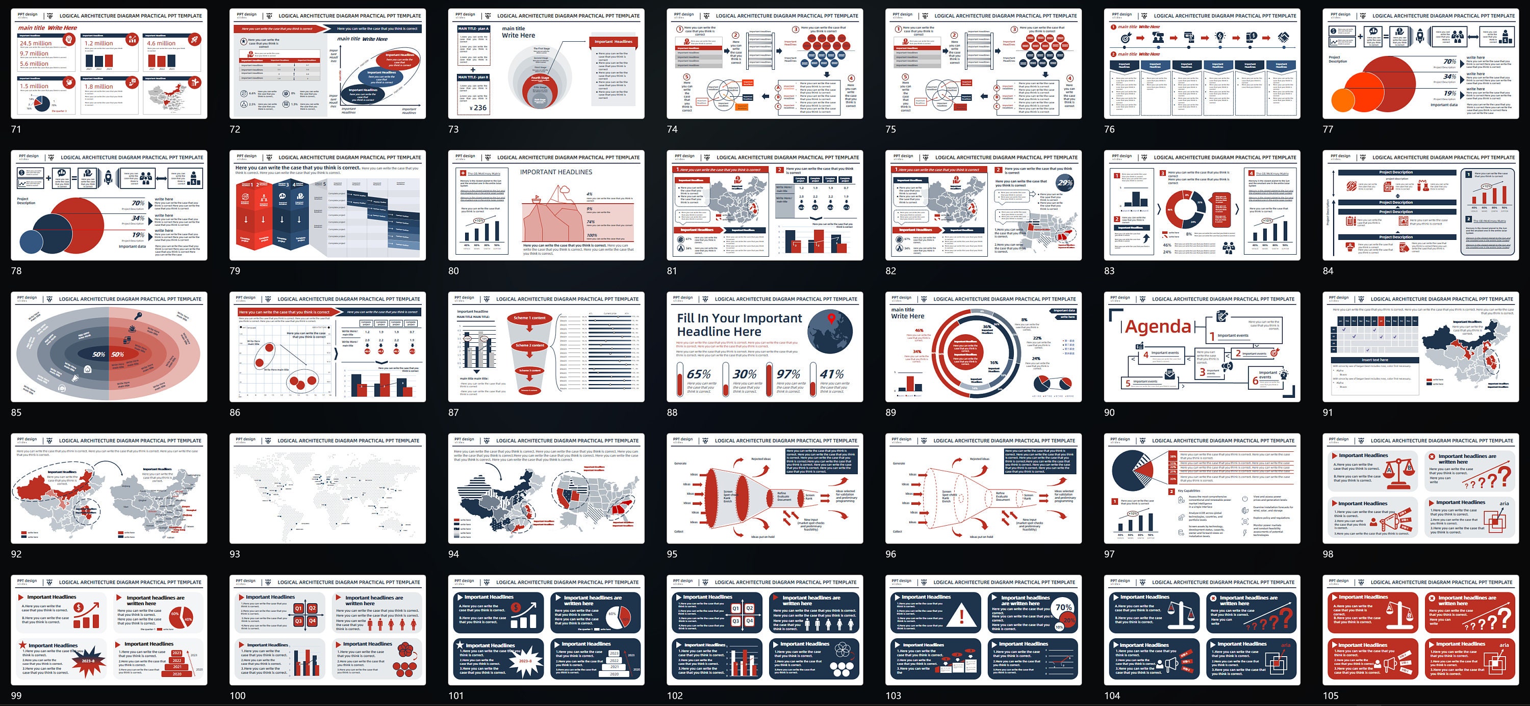 Visualized Report Visual Analysis Report Templates With Powerpoint 220-page Premium ...