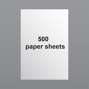 Confezione da 500 pezzi A4 Carta bianca da 80 g/m² / Carta multiuso / Carta comune bianca A4 / 500 carte singole di grado A