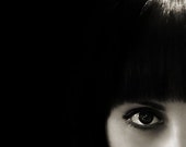 Black and White Photography, Surreal Portrait , Lulu, 5x7 Print, Minimal, Retro, Woman's Face