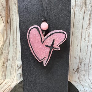 Cross with Heart Freshie