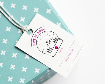 Printable Xmas Tags, Merry Christmas printable tags, Christmas Gift Tag, Digital Christmas Tags - Set of 8