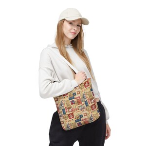 Bolsa de viagem vintage, perfeita para dias de praia, viagens de compras, presentes de Natal, itens para levar no dia a dia, ideia de presente única