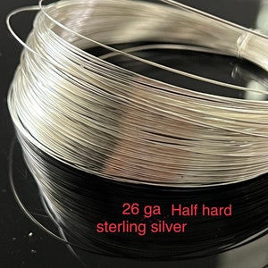 5 feet 26 gauge sterling silver wire